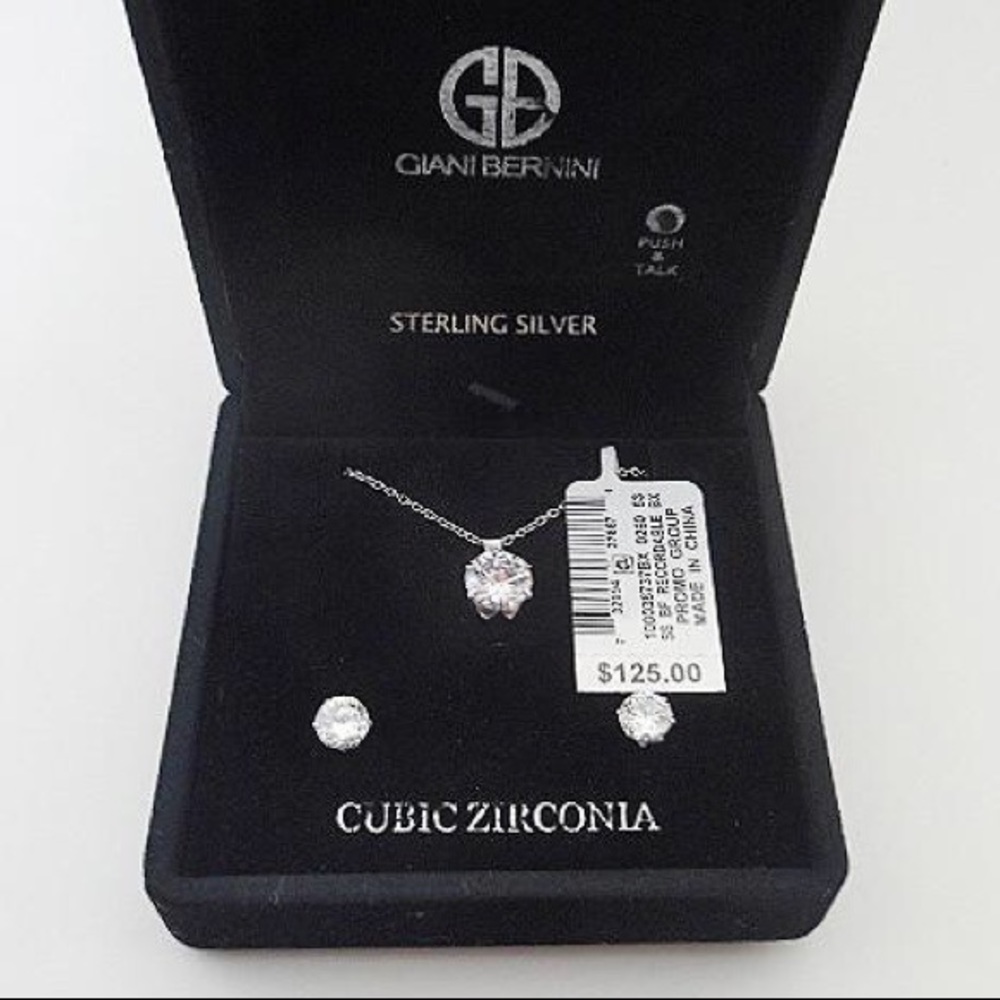 Giani Bernini set of earrings and necklace